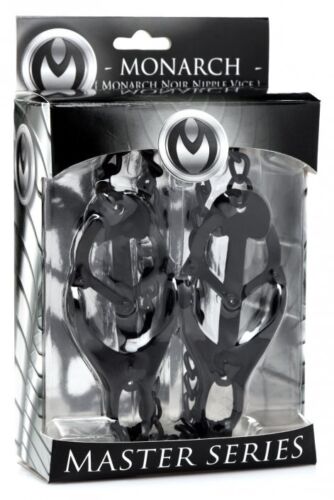  Master Series Monarch Noir Black Clover Style Nipple Clamps