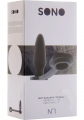 Sono No 1 Butt Plug With Cock Ring Flexible Silicone - Grey