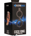 E-Stimulation Cock Ring with Ballstrap - Black