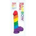 Rainbow Dildo 9" w Suction Cup