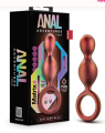 Anal Adventures Matrix Duo Loop Silicone Anal Plug - Copper