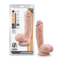 Dr Skin Plue 8" Thick Dildo w/ Squeezable Balls