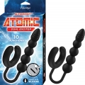 Atomic Dual Cock Ring Exciter Anal Plug Black