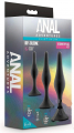 Anal Adventures Platinum Silicone Beginner Plug Kit - Black