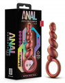 Anal Adventures Matrix Spiral Loop Silicone Anal Plug - Copper
