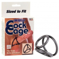 Quick Release Cock Cage The Triple Helix Enhancer Sized To Fit Black