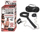 Dominant Submissive 2 Cuffs & Collar Black 