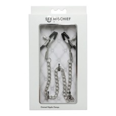 Sex Mischief Chained Nipple Clamps