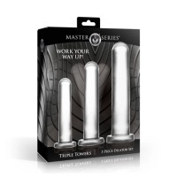 Master Series Triple Towers 3 Pcs Anal Dilator Set