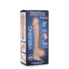 Fleshstixxx 8" Vibrating Dildo w Balls