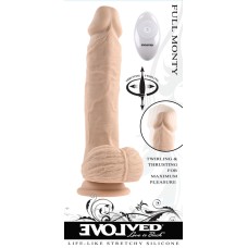 Evolved Full Monty 9" Vibrating & Twirling Dildo